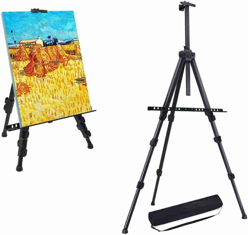 Artist Wooden Easel Stand 1 to 5 FEET with Angle and Height Adjustment for Canvas  Painting Display -THE ART CITY, Mumbai