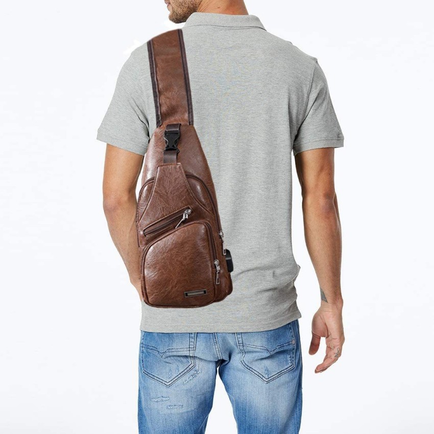 Mens Smart Faux Leather Multi Way Cross Body Bag  Boohoo UK