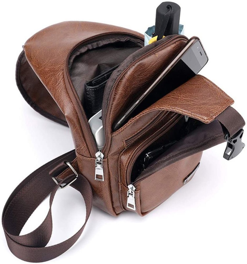 Buy BRIGATTES Sling Bag For Men CrossBody Backpack For Men Women  AntiTheft Chest Bag With USB Charging Port Waterproof Casual Shoulder Bag  Travel Hiking Sling Backpack Black at Amazonin