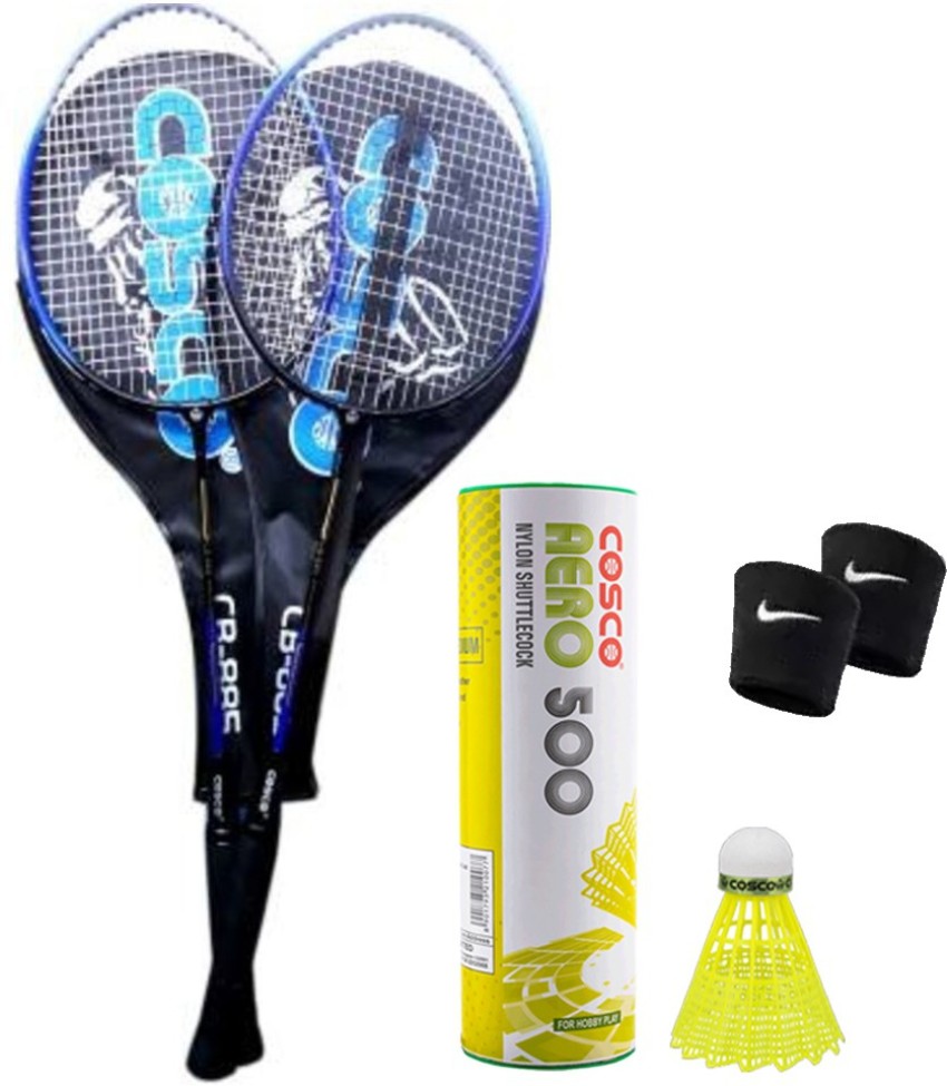 COSCO Combo of 10, 2 CB-885 Badminton Racket, AERO 500 - 6 Shuttle, 2 Wrist Band Badminton Kit - Buy COSCO Combo of 10, 2 CB-885 Badminton Racket, AERO 500