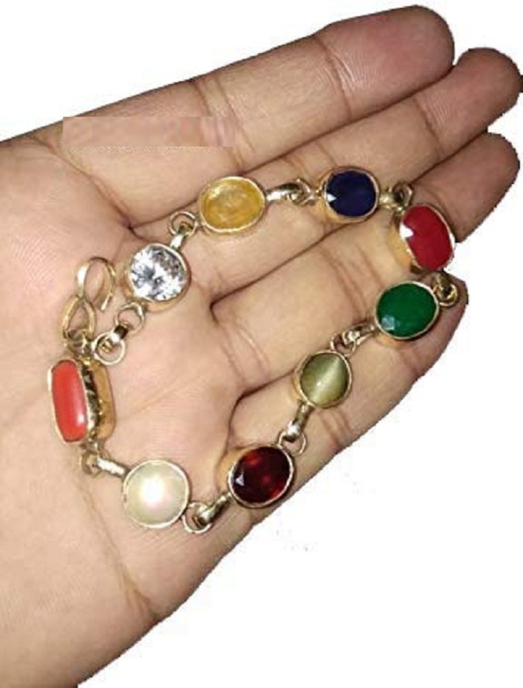 Buy 925 Sterling Silver Real Navratna Navgrah 9 Gemstone Bracelet for Women  Silver Online at desertcartINDIA