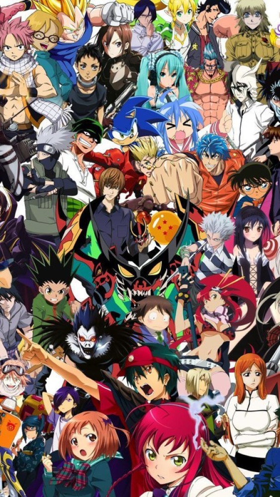 Download Vibrant Anime Collage Showcasing Various Beloved Characters  Wallpaper  Wallpaperscom