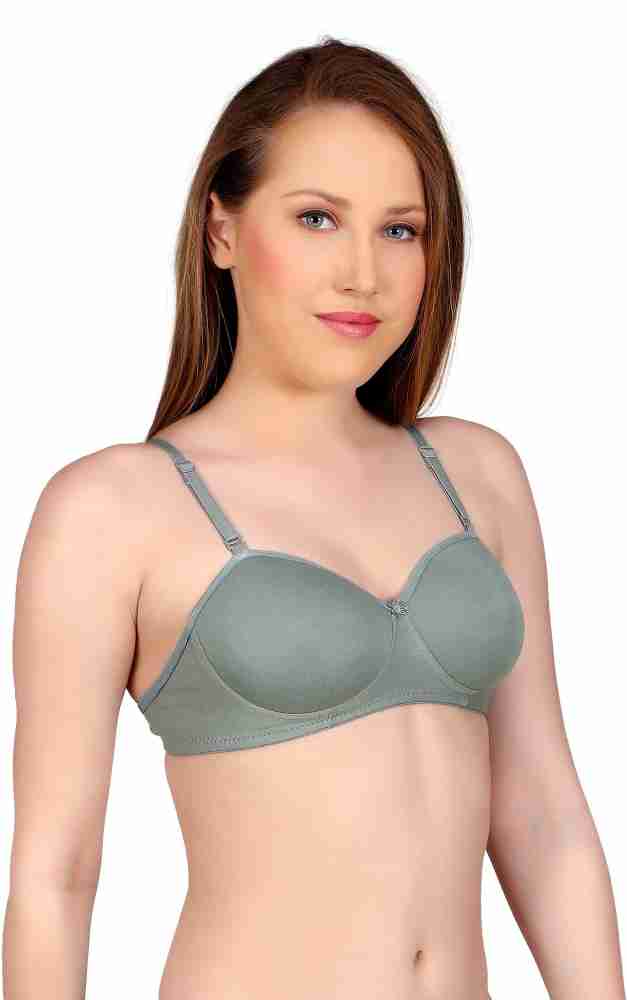Buy Zielen Women's Cotton Half Cup Padded Non-Wired Lingerie Set