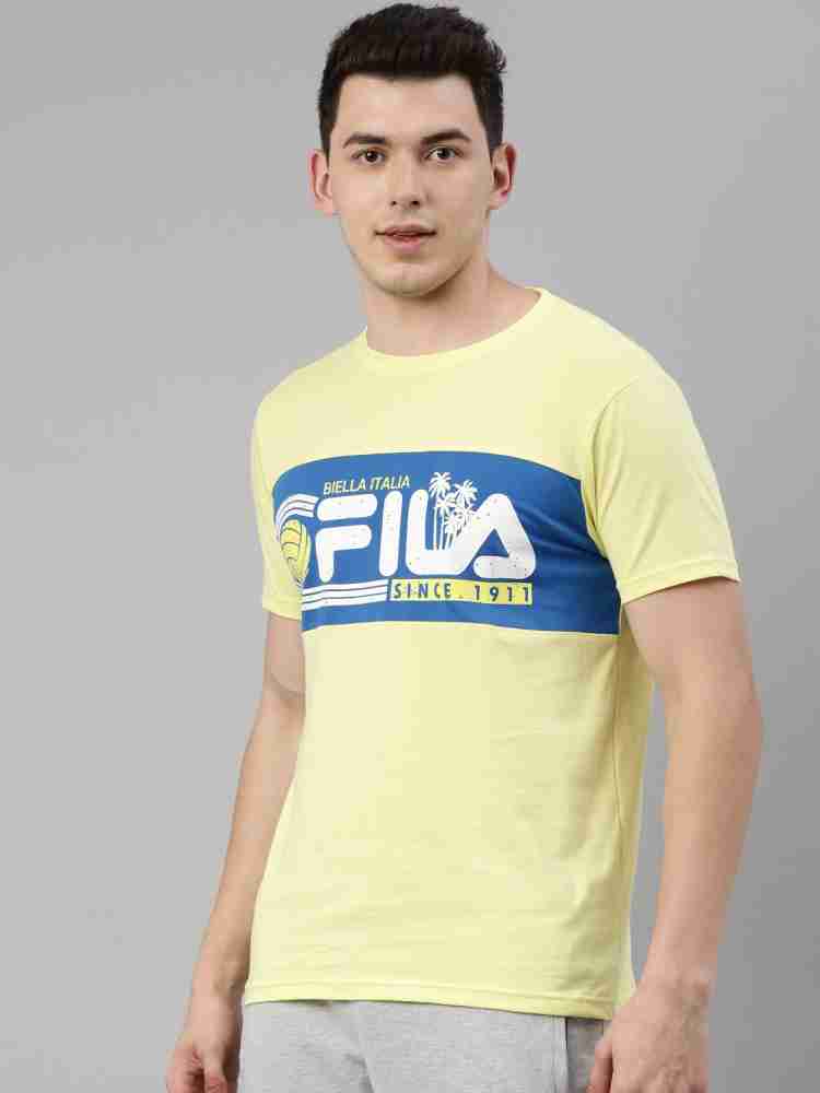 Fila yellow on sale tshirt