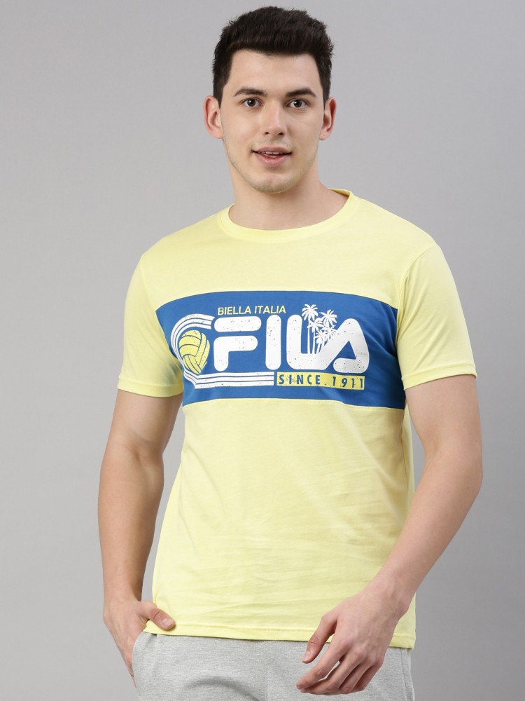 Fila Sport 100% Polyester Color Block Blue Active T-Shirt Size XL