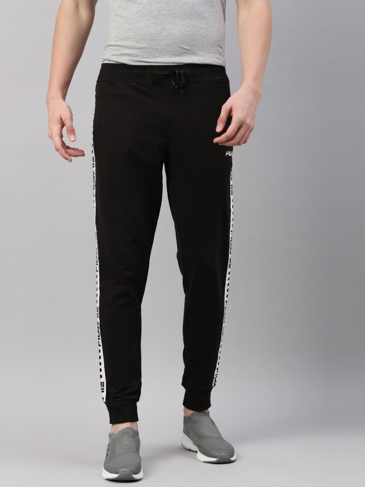 FILA Solid Men Black Track Pants - Buy FILA Solid Men Black Track Pants  Online at Best Prices in India