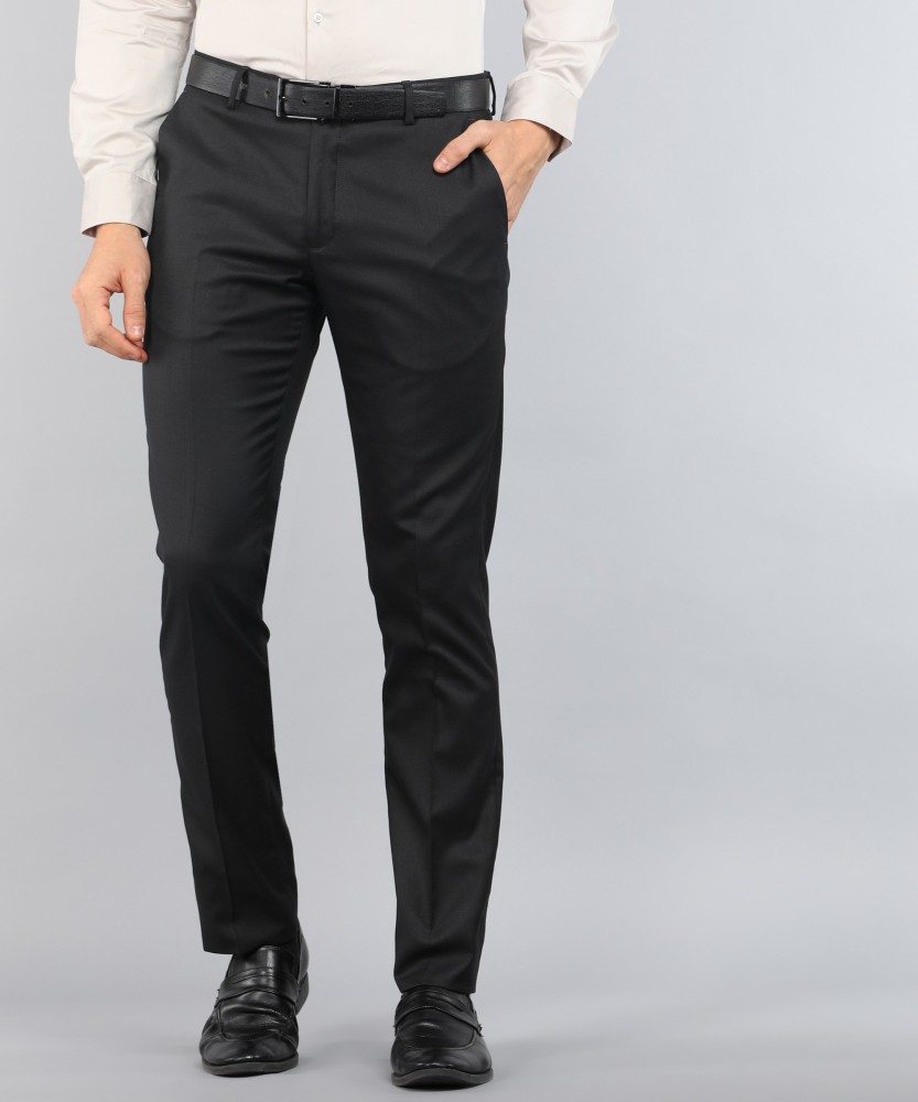 Buy Arrow Men Black Solid Tailored Regular Fit Formal Trousers  NNNOWcom