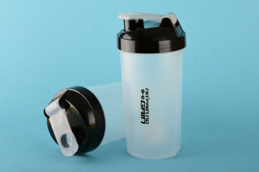 Pure Form Shaker Bottle with Blender Ball, 600mL