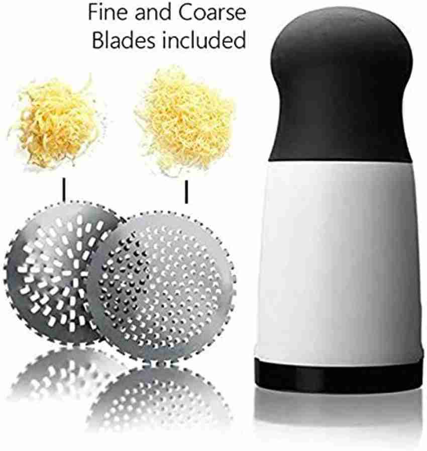 Cheese Mill Grinder Grater Slicer Shredder Fine Coarse Hand Kitchen Tool, White