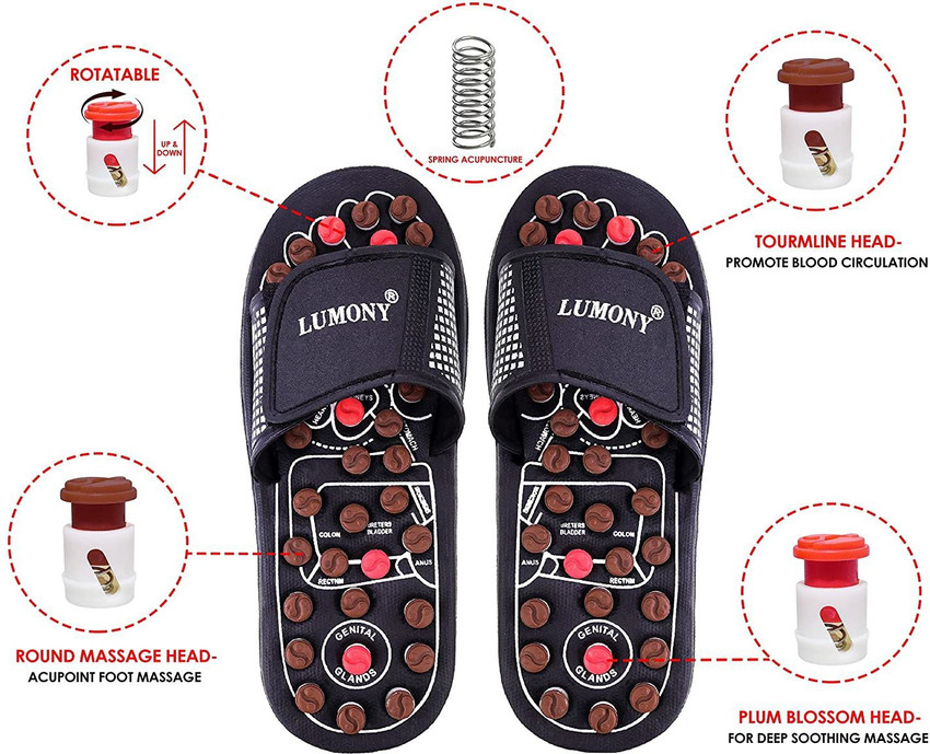 ORPIO LABEL Massage Slippers Natural Cobblestone Foot Massage Slippers  Foot Sole Point Massage Promote Blood Circulation