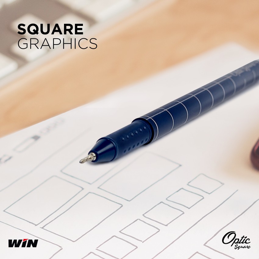Win Optic Square 30Pcs Black Ink, 0.7mm Tip, Smooth Writing, School & Office  Ball Pen - Buy Win Optic Square 30Pcs Black Ink, 0.7mm Tip, Smooth  Writing