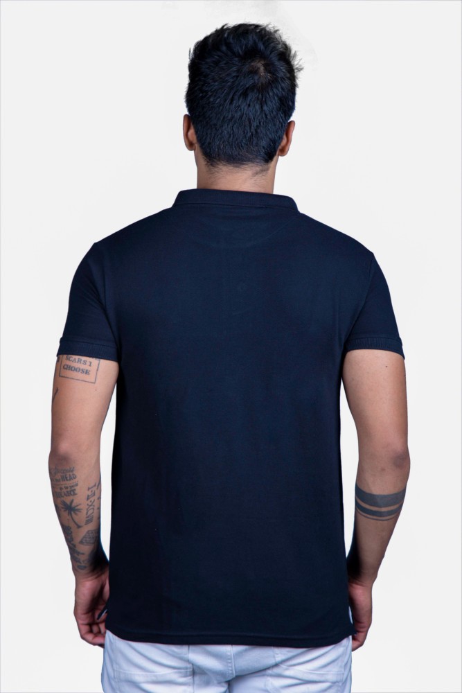 Buy Jump Cuts Mens Printed Polo Neck Half Sleeve Navy Oversized Cotton  Blend Polo T-Shirt Online at Best Prices in India - JioMart.