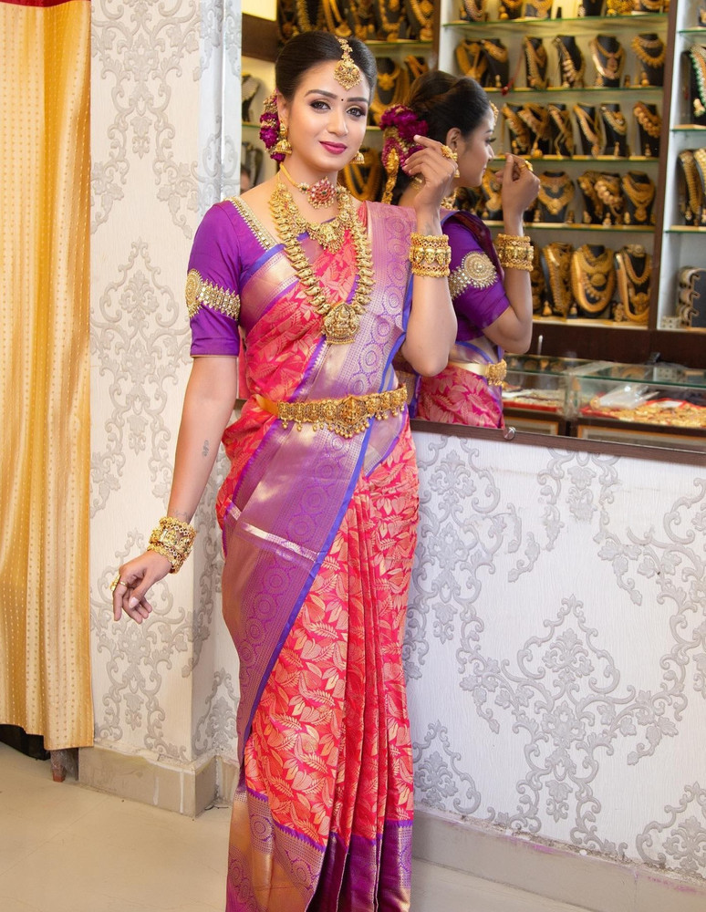 Buy S R SILKS Self Design Kanjivaram 