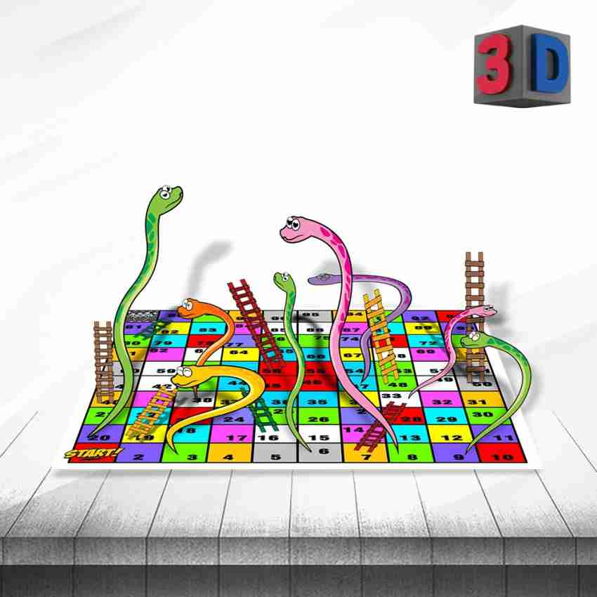 Playing the Online Snakes and Ladders 3D Board game