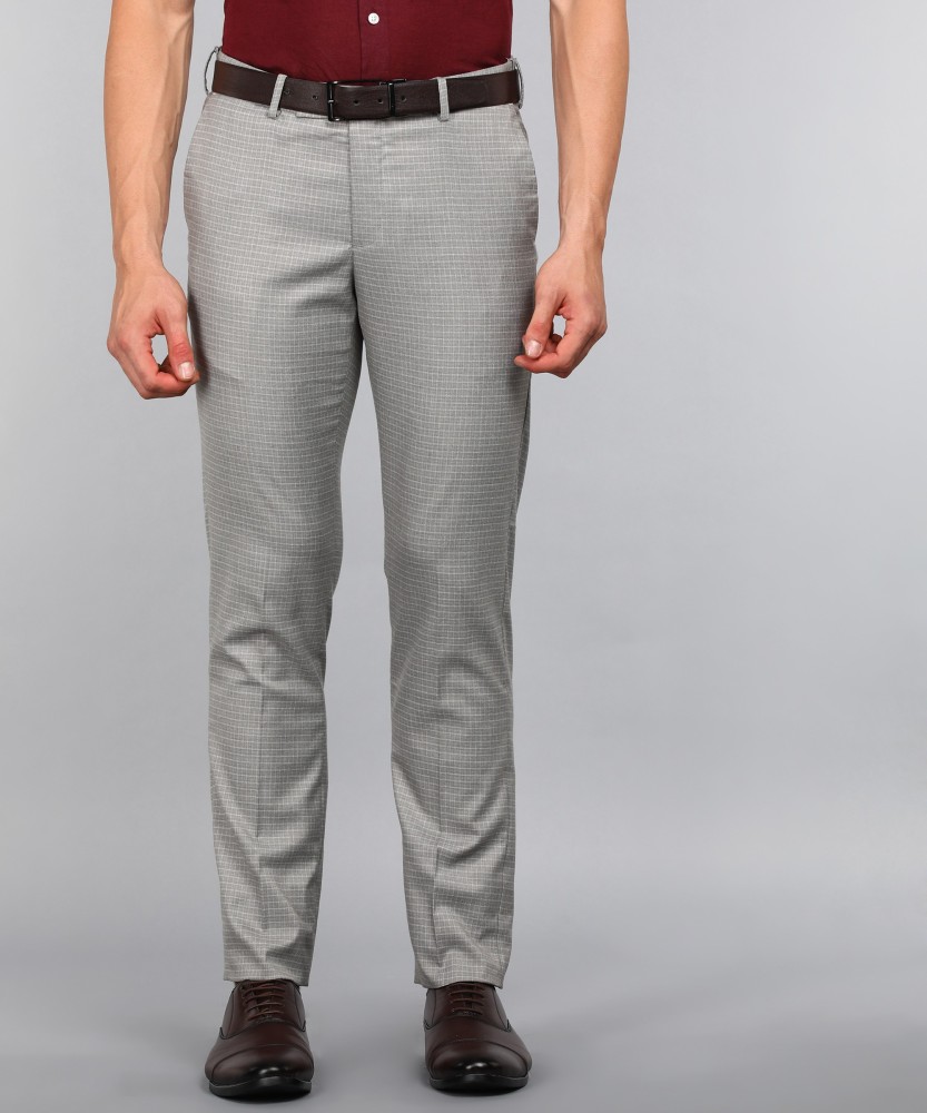 Polyester Flat formals TROUSER by FOI grey, Handwash, Size: 30 32 34 36