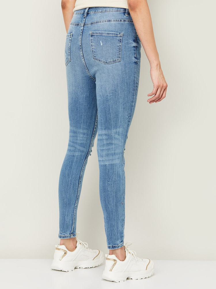 Lifestyle Skinny Women Blue Jeans 