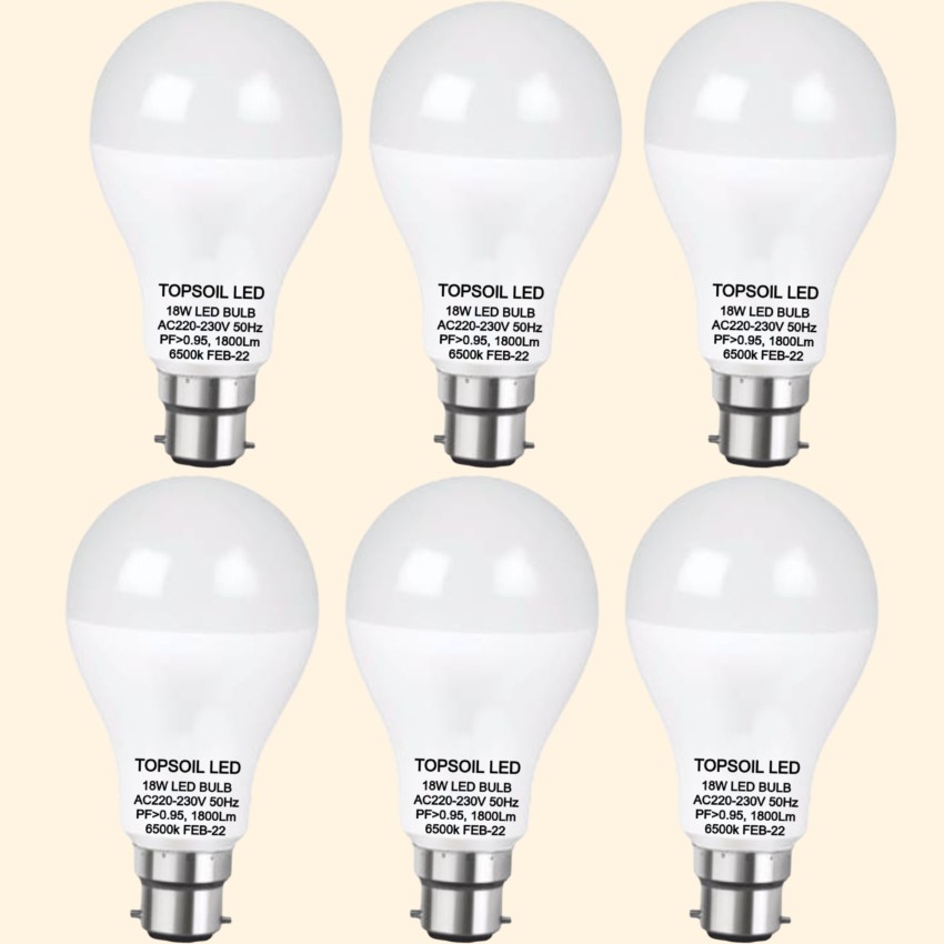 18 Watt LED Bulb B22 Cool White LED 6500k – TOPSOIL LED