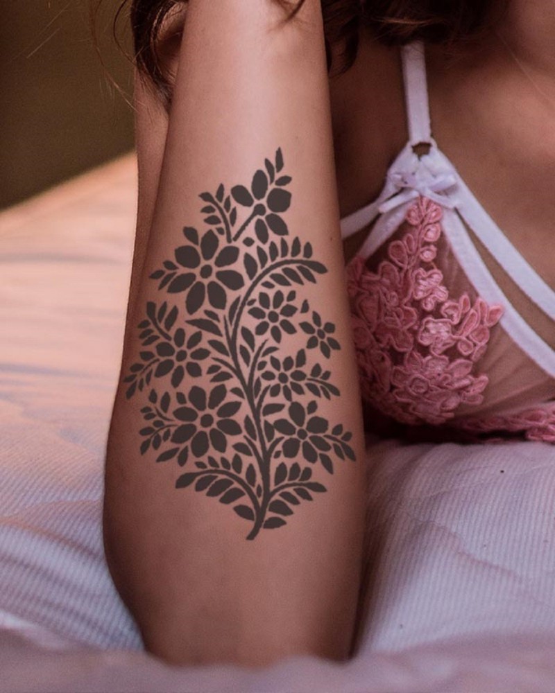 Buy Temporary Tattoos Henna Tattoo Kit Black Paste Cone for WomenBoho Temporary  Tattoo Online at desertcartINDIA