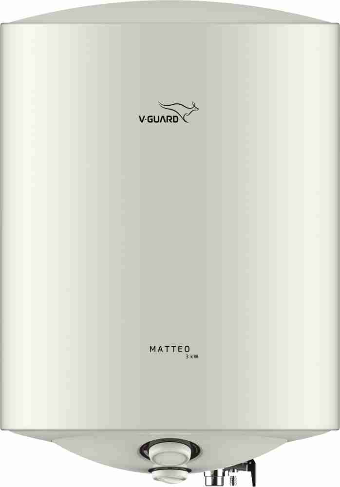 V-Guard 25 L Storage Water Geyser (Matteo 3kw 25 Litre, 5 Star, White)  Price in India - Buy V-Guard 25 L Storage Water Geyser (Matteo 3kw 25  Litre, 5 Star, White) online at Flipkart.com