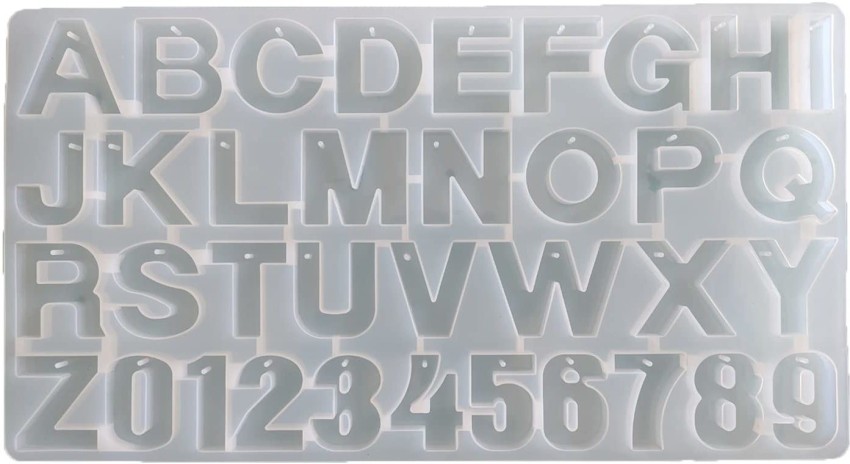 RakaEnterprises FRONT POURING ALPHABET MOLD - DIY ALPHABET  KEY RING MOULD