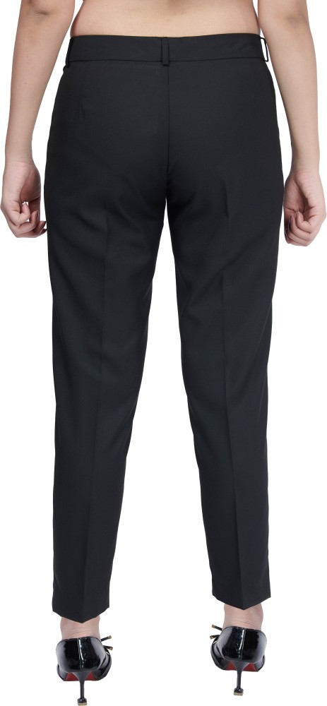 Buy Next Women Black Regular Fit Solid Parallel Trousers  Trousers for  Women 6675095  Myntra