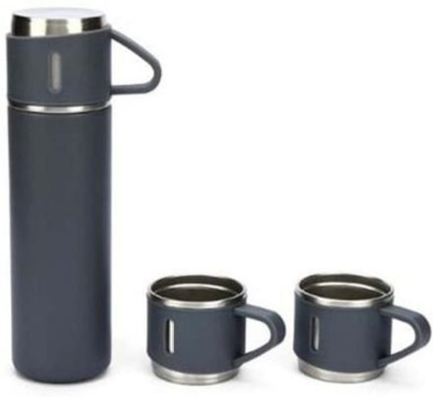 S M CREATION Steel Vacuum Flask Set with 2 Steel Cups Combo-Keeps  HOT/Cold-Ideal Gift (MULTI) 500 ml Bottle - Buy S M CREATION Steel Vacuum  Flask Set with 2 Steel Cups Combo-Keeps