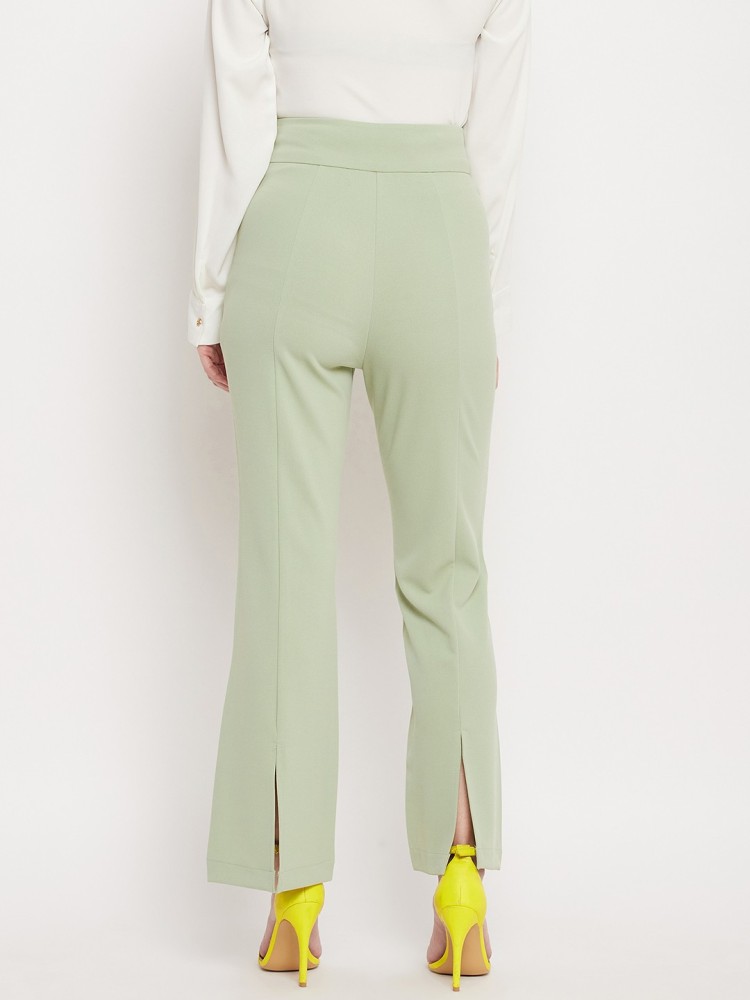 Madame White Slim Fit Belt Trouser  Buy COLOR White Trouser Online for   Glamly