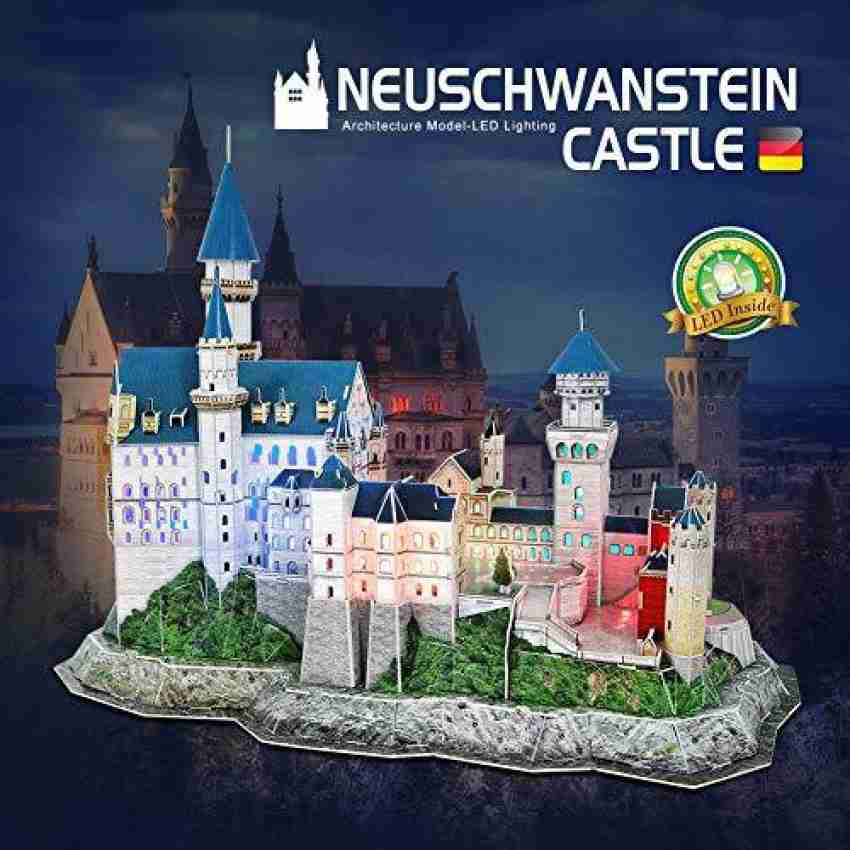 Cubicfun 3D Puzzles for Adults LED Neuschwanstein Castle 3D