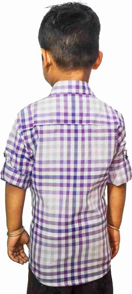 JusCubs Boys Checkered Casual Multicolor Shirt - Buy JusCubs Boys