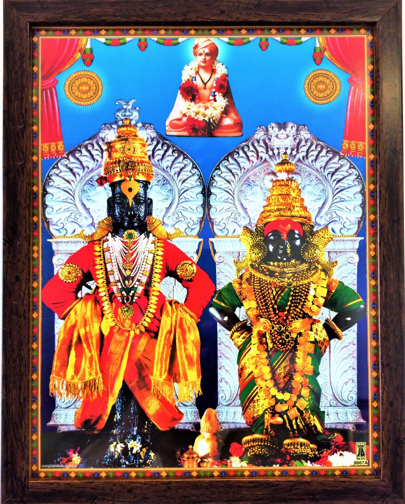 shreya arts frame wth glass Vitthal Rukmini Photo Religious Frame ...