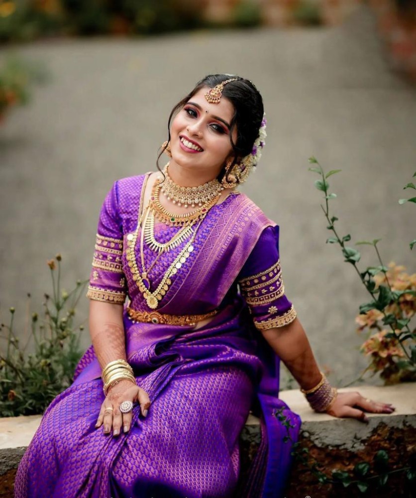 Update more than 149 purple colour pattu saree latest - vietkidsiq.edu.vn