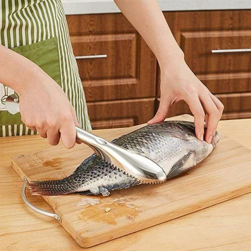 Fish Scaler Brush Kitchen Gadgets Fish Scaler Remover With Stainless Steel  Sawtooth Easily Remove Fish Scales-cleaning Brush Scraper