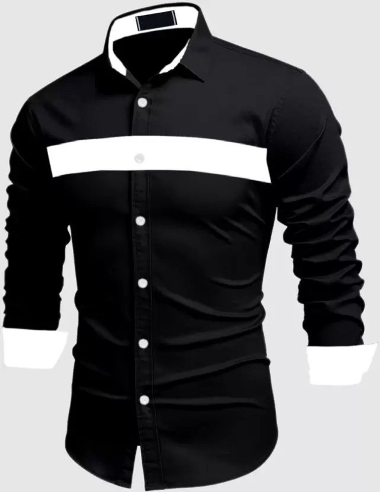 shirt white and black line