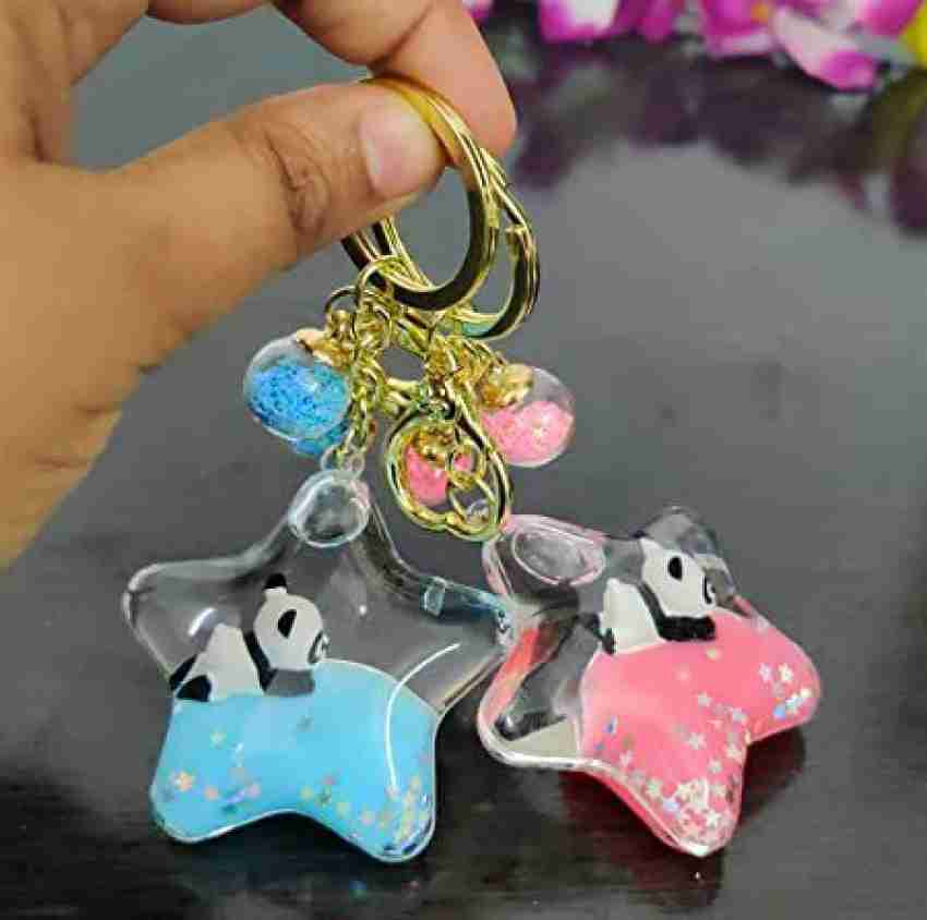 NC Unicorn Keychain for Girls Stylish Keyring for Kids Unicorn Water  Glitter Keychain for Girls Boys