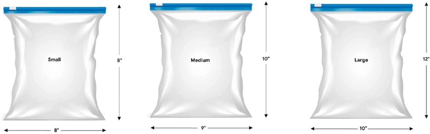 Fresh Zipper Multi-Purpose Storage Slider Bags, Size : Large (10 x 12  Inch), Plastic Storage Pouch Price in India - Buy Fresh Zipper  Multi-Purpose Storage Slider Bags