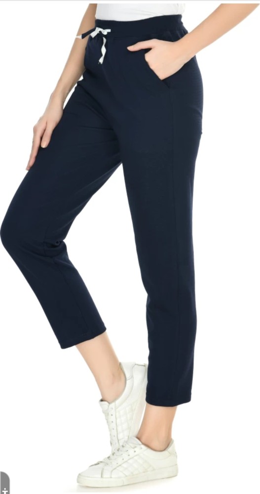 Buy Navy Blue Trousers  Pants for Women by Fig Online  Ajiocom