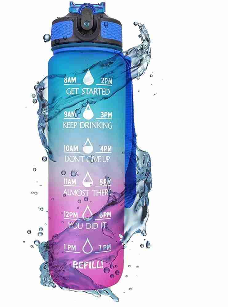 Unbreakable 3 in 1 Water Bottle with Motivational Time Marker, Leakproof  Durable BPA Free Non-Toxic