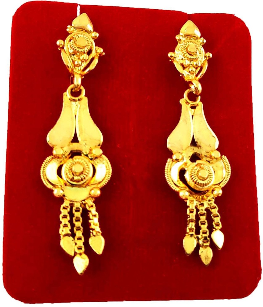 Flipkartcom  Buy VIGHNAHARTA Vighnaharta Allure Beautiful Earrings  Feminine Glittering Gold Plated for Women and Girls VFJ1333ERG  Alloy  Drops  Danglers Online at Best Prices in India