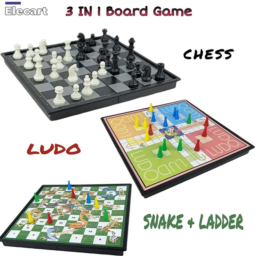 Ludo 3 in1 Board Game - Best Board Game for all Age Group