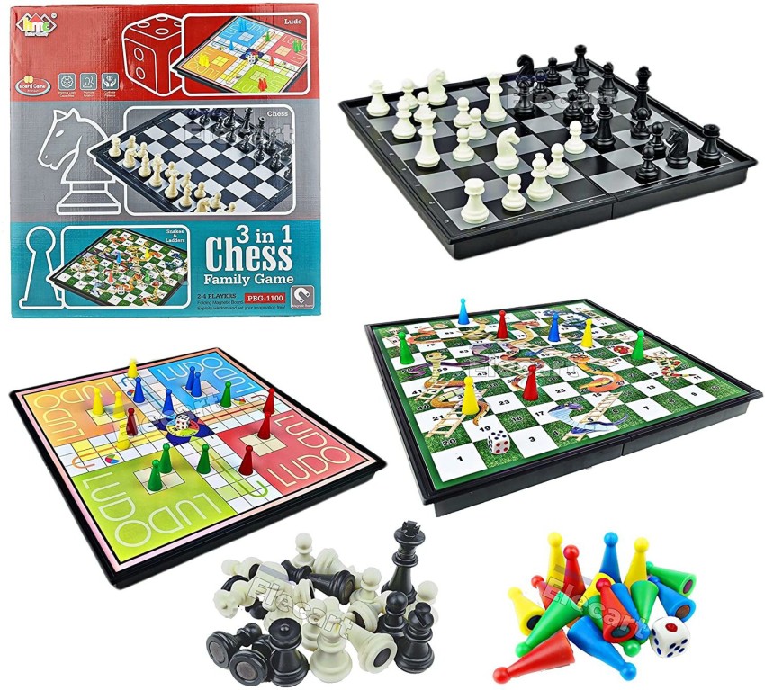 Ludo 3 in1 Board Game - Best Board Game for all Age Group