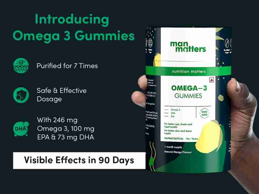 Man Matters Omega 3 Fish Oil Gummies for Men | With EPA, DHA
