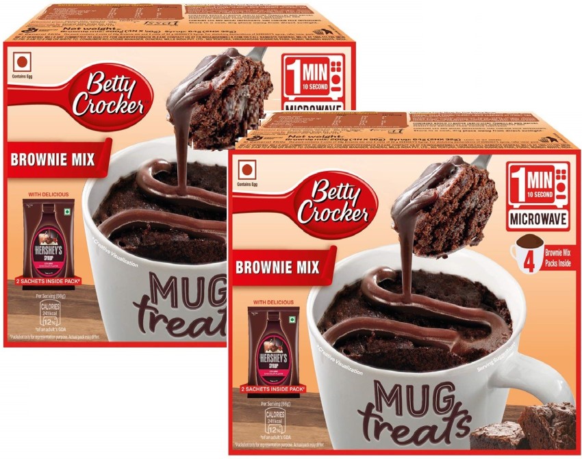 Betty Crocker Mug Treat Brownie mix (Pack of 2- 264 Grams Each) 528 g Price in India - Buy Betty Crocker Mug Treat Brownie Cake mix (Pack of 2- 264 Grams