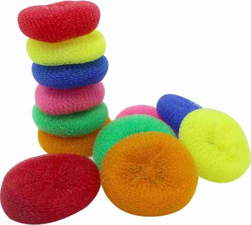 Round Nylon Plastic Scrubber, for Utensils and tiles pack of 12 piece free  ship