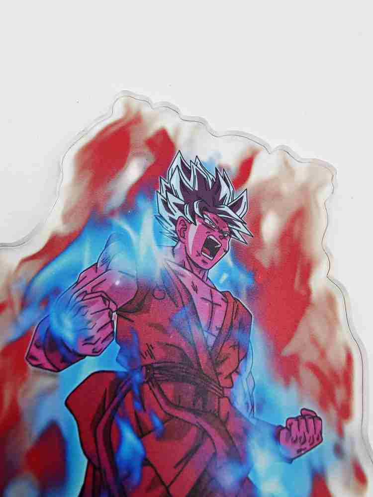 Burst of power Super Saiyan Blue Kaioken Goku, an art print by Roy