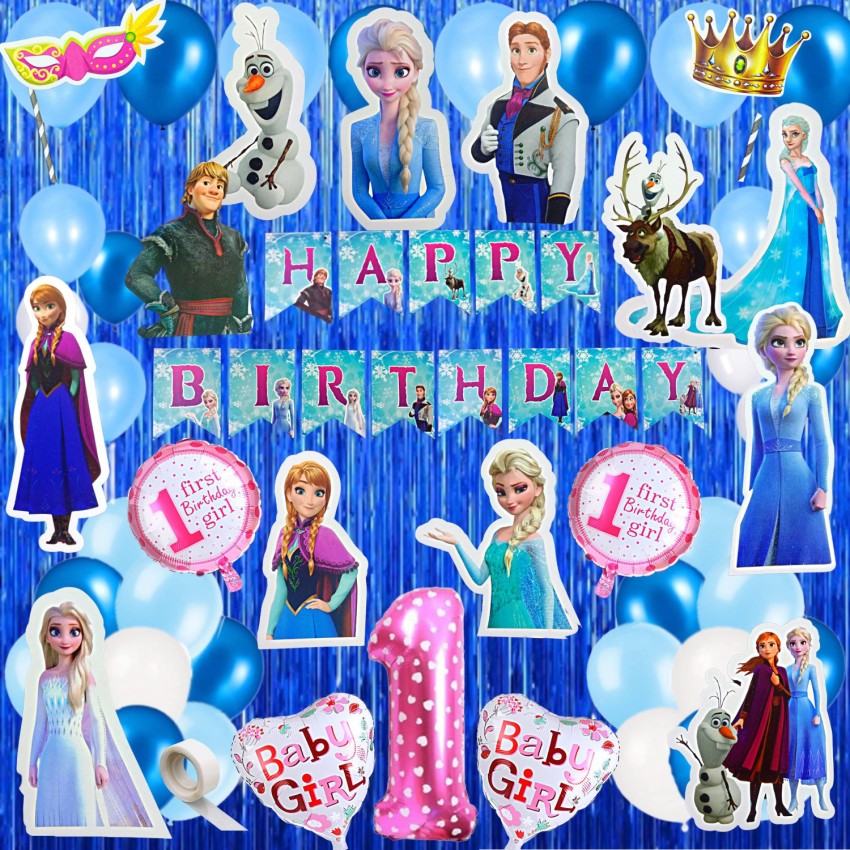 Frozen Theme Birthday Decoration for Girls 38Pcs - Princess Elsa