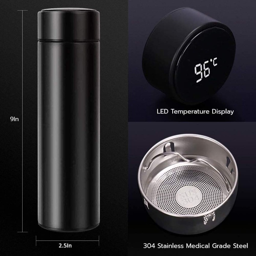 Stainless Steel Insulated Double Wall Coffee Mug With - Smart Led Temperature  Display - 500 ML