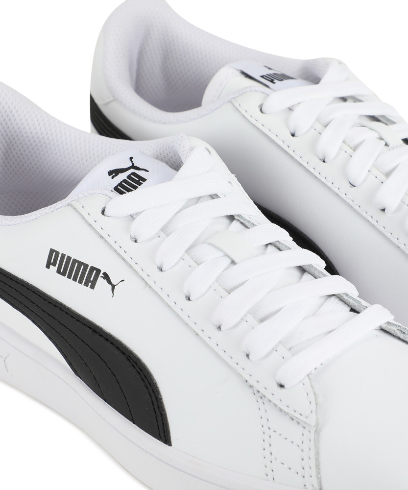 puma smash white black