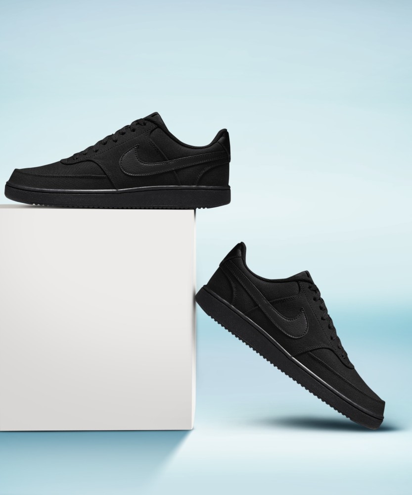 nike court vision low canvas black