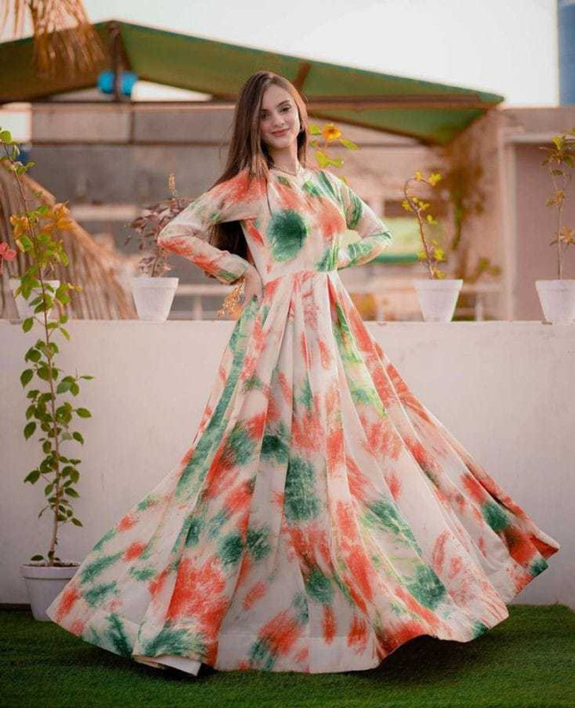 High Cloud Collection Women Maxi Orange Dress - Buy High Cloud Collection  Women Maxi Orange Dress Online at Best Prices in India | Flipkart.com