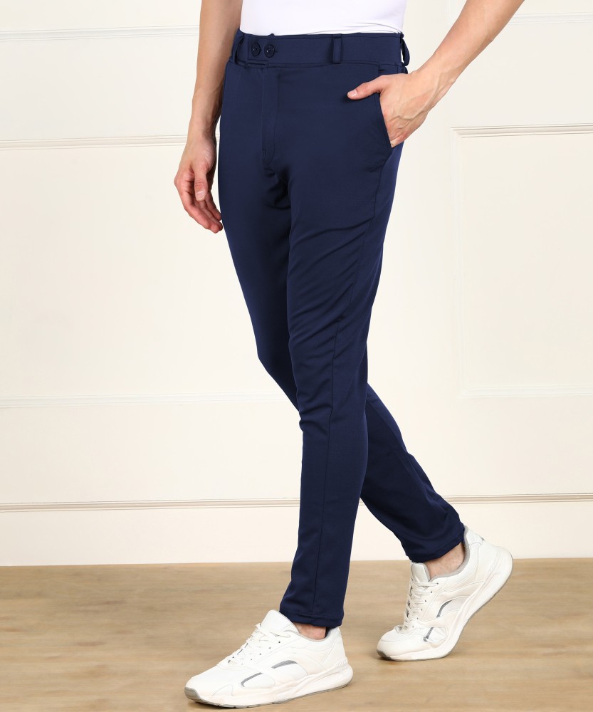 Buy Park Avenue Dark Blue Regular Fit Trousers for Men Online  Tata CLiQ